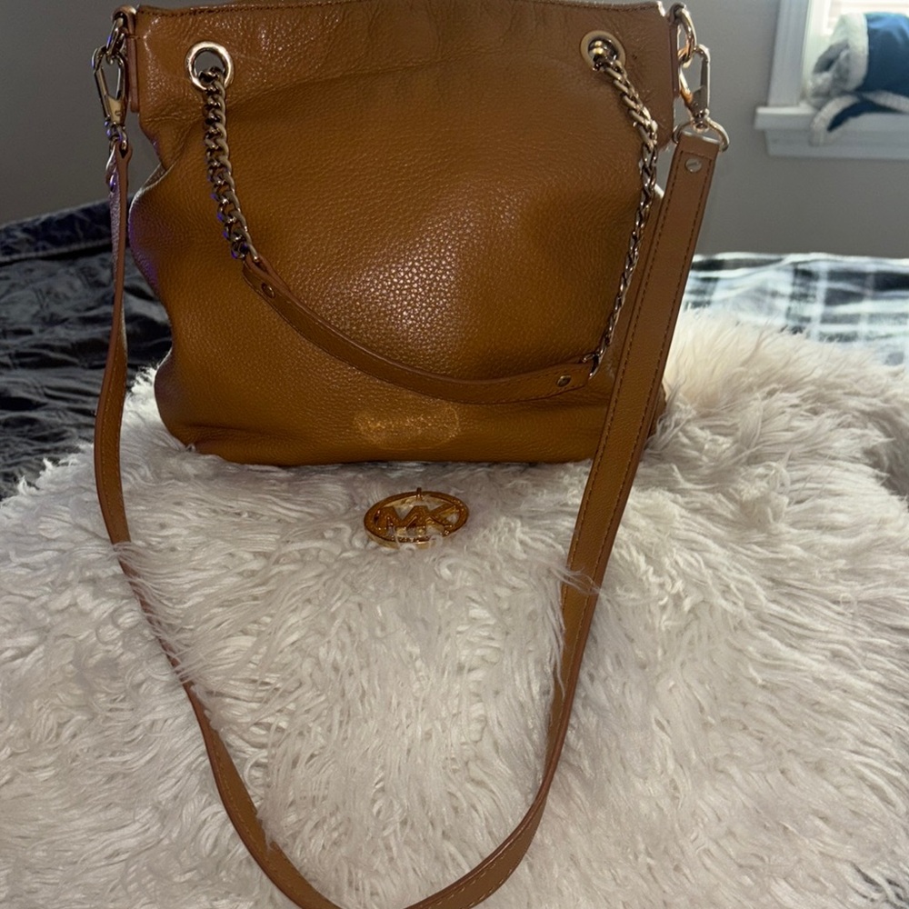 Michael Kors Mustard  Leather Shoulder Bag
